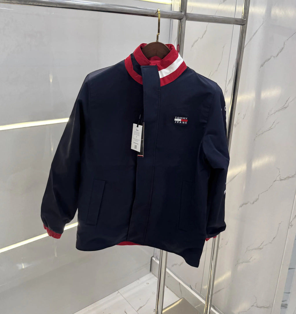 Tomm y Hilfige r Blue & Red Reversible Imported WindBreaker Jacket
