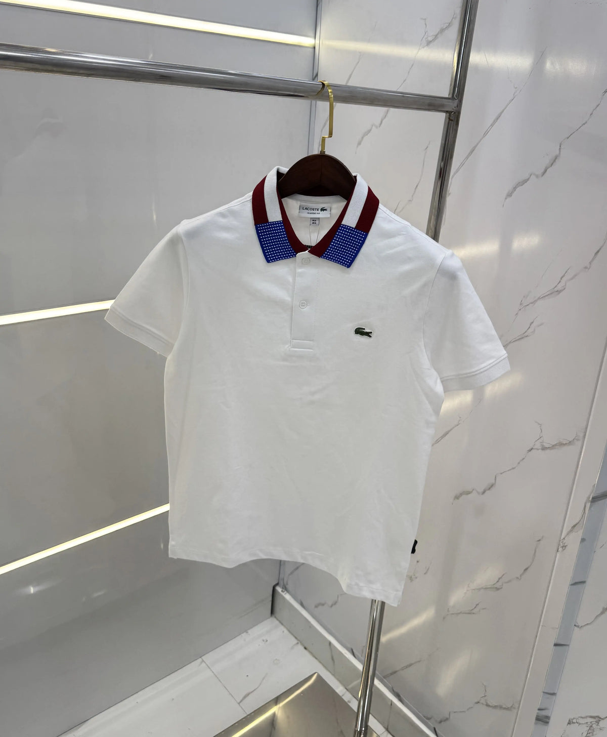 Lacost e White Logo Work Premium Polo T-Shirt