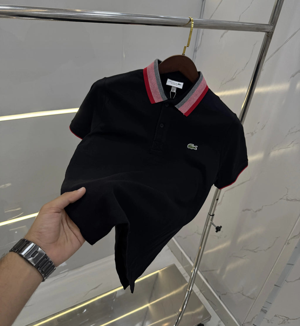 Lacost e Black Logo Work Premium Polo T-Shirt