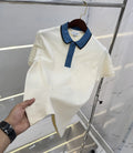 Lacost e Cream Logo Work Premium Polo T-Shirt