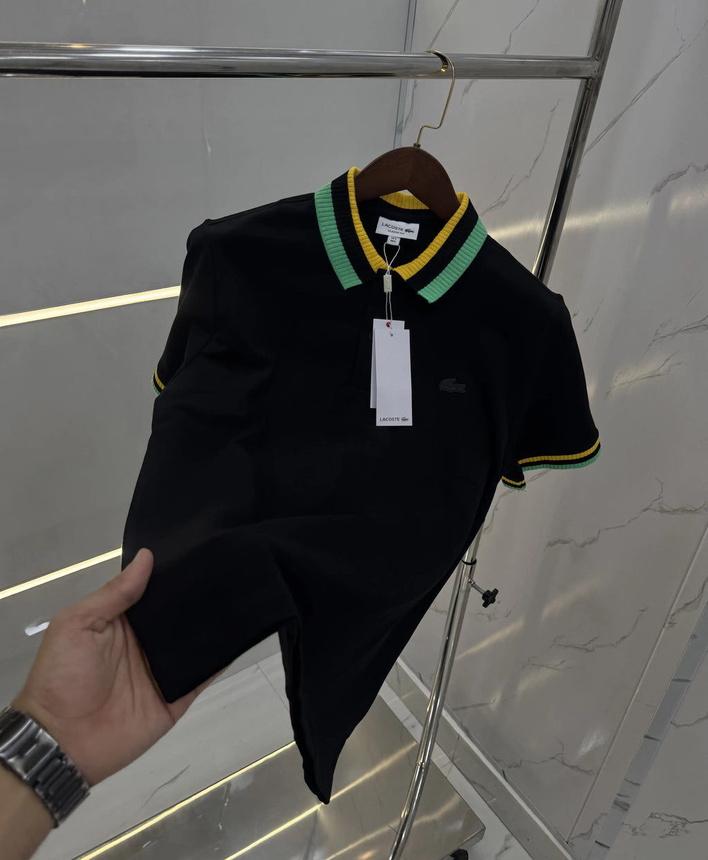 Lacost e Black Logo Work Premium Polo T-Shirt