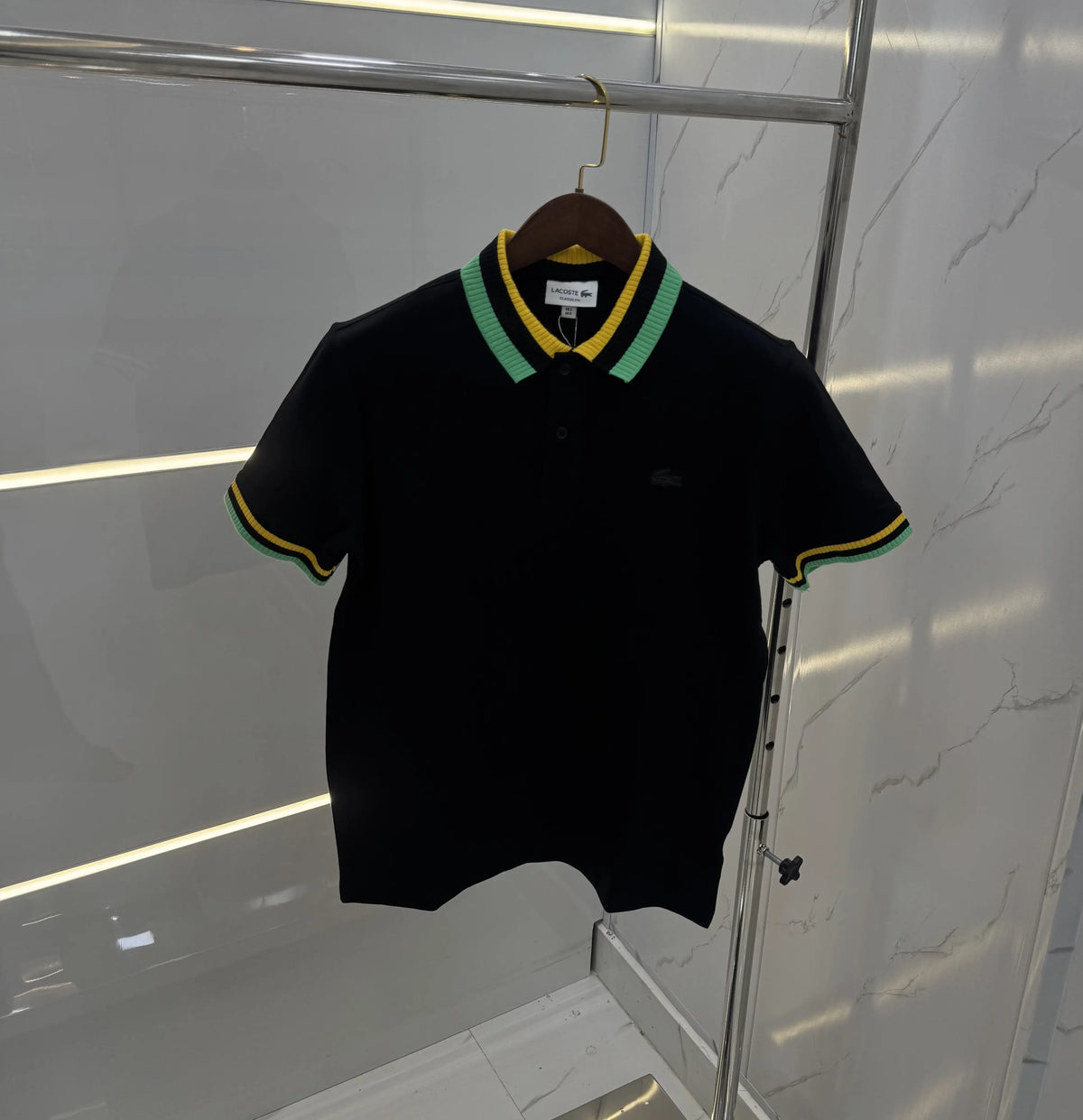 Lacost e Black Logo Work Premium Polo T-Shirt
