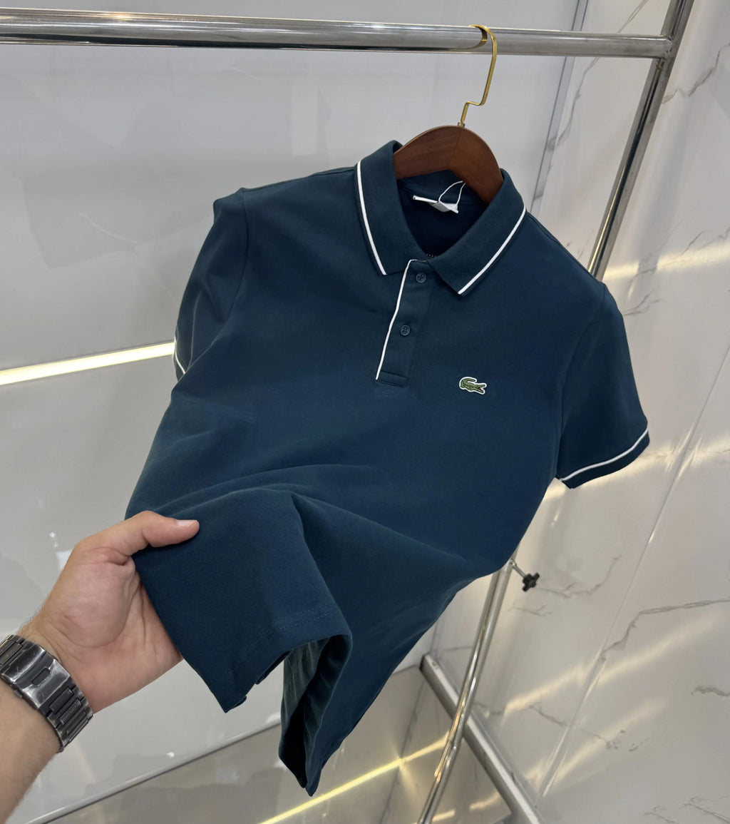 Lacost e Bottle Green Logo Work Premium Polo T-Shirt