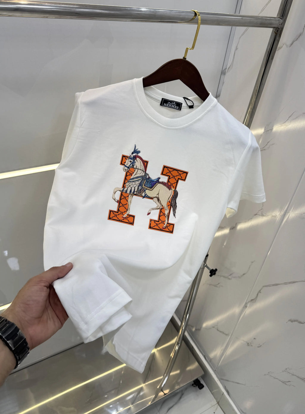 Herme s White Logo Work Premium T-Shirt