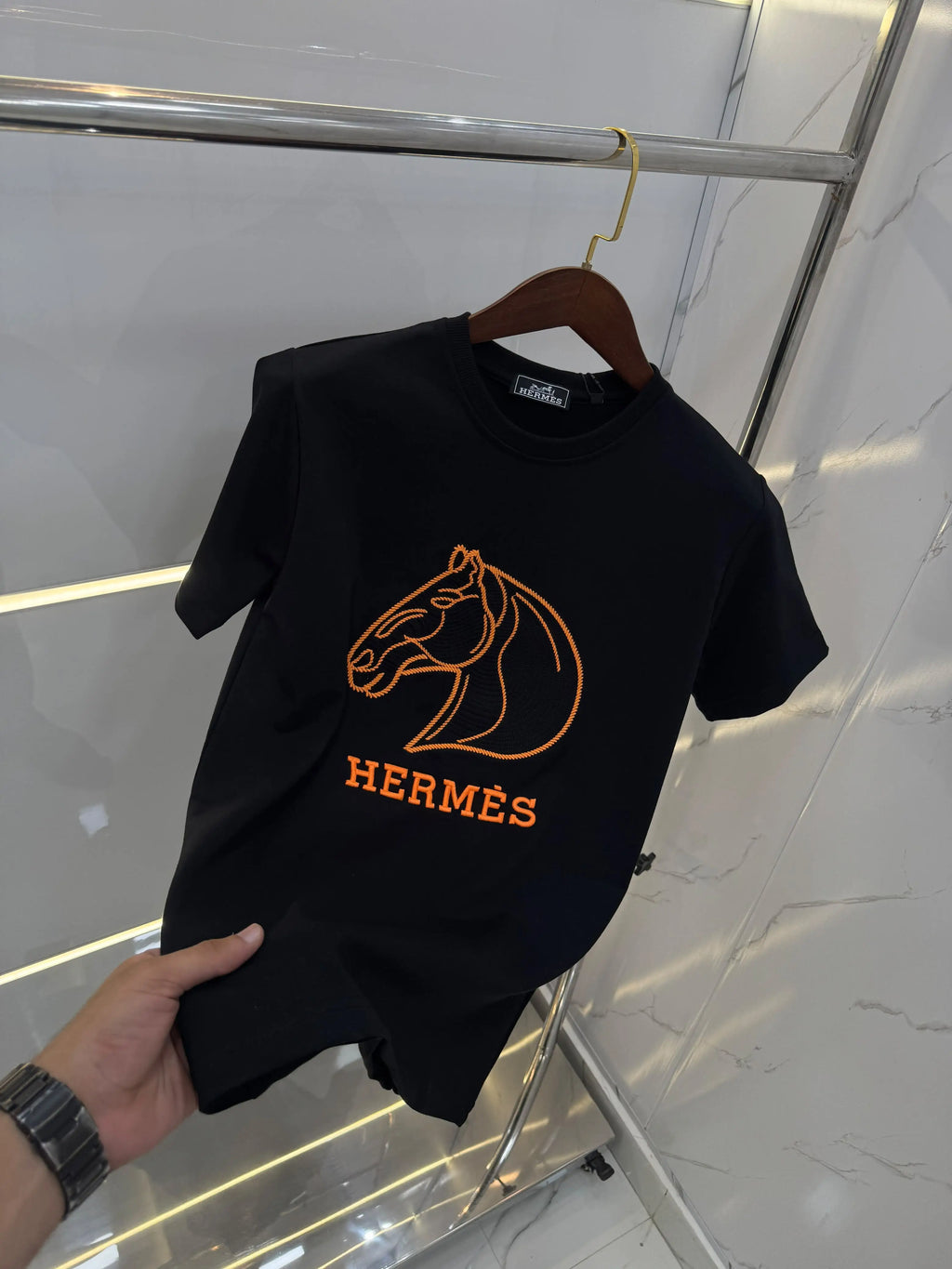 Herme s Black Logo Work Premium T-Shirt