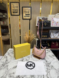 MICHAEL KORS CHARM SLING BAG WITH BOX AND DUST BAG BIEGE PINK