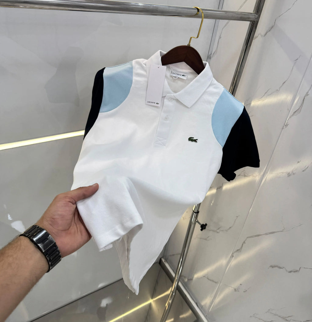 Lacost e White Logo Work Premium Polo T-Shirt