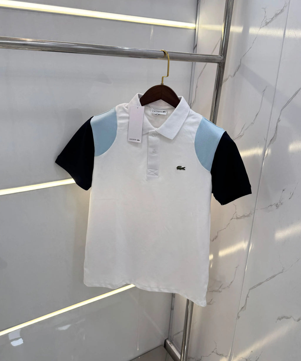 Lacost e White Logo Work Premium Polo T-Shirt