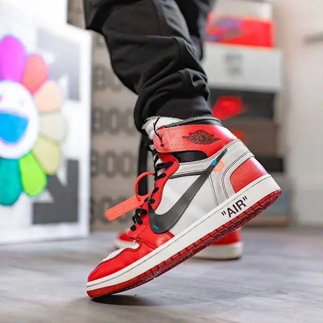 Nik e Jordan retro 1 X off white UNC Red