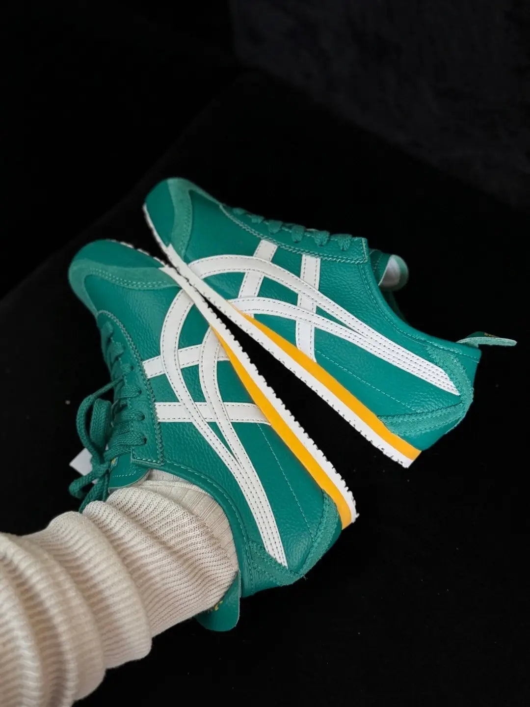 Onitsuka Tiger Mexico 66 Green White Yellow 7A Premium Unisex Sneakers D-2134