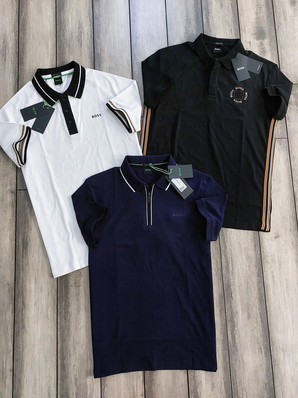 Hug o  Bos s Navy Blue Logo Work Premium Polo T-shirt