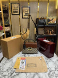 Gucci Padlock Monogram Top Handle Shoulder Bag With Double Box And Dust Bag Brown
