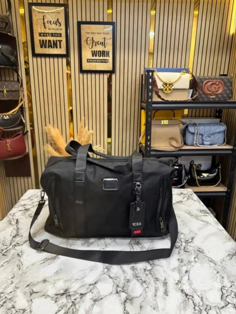 Tumi Alpha 3 Expedition Travel Duffle Bag Black T95885