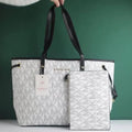 Michael Kors Large Jet Set Big Mk Print Tote Bag With Dust Bag 2003-White