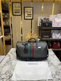 Gucci GG Supreme Ophidia Unisex Duffle Bag With Dust Bag Black