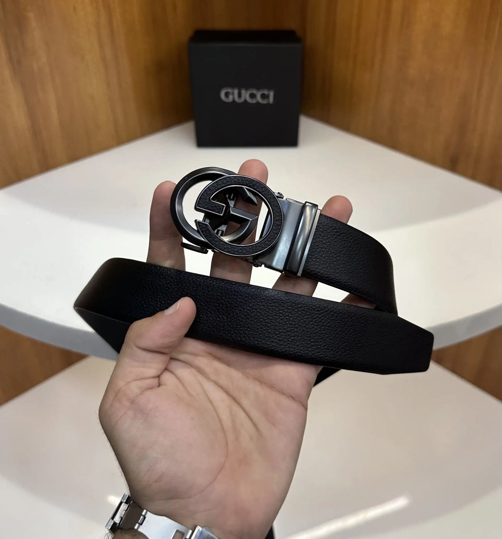 Gucc i Premium Imported Belt Matte Grey Autolock g9079