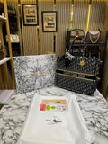 Christian Dioor Book Tote With Scarf_And_Logo_Pendent_Including_Box_Dustbag_Black