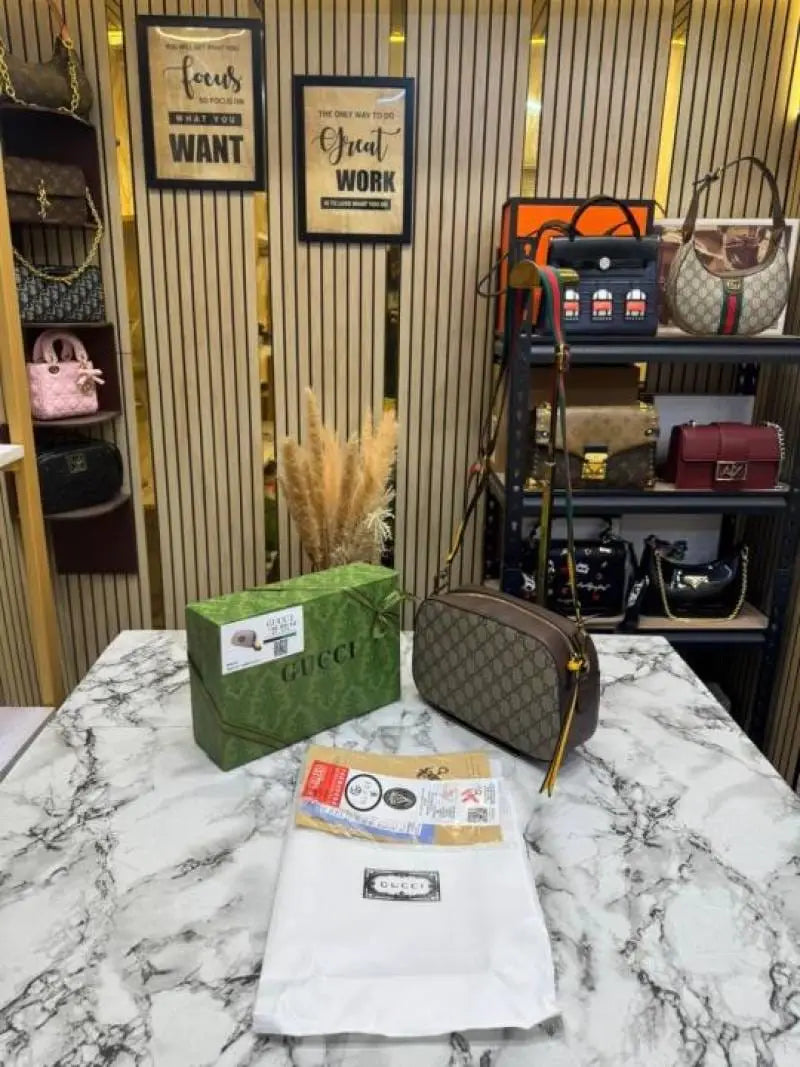 Gucci GG Supreme Neo Tiger Sling Bag With Box And Dust Bag