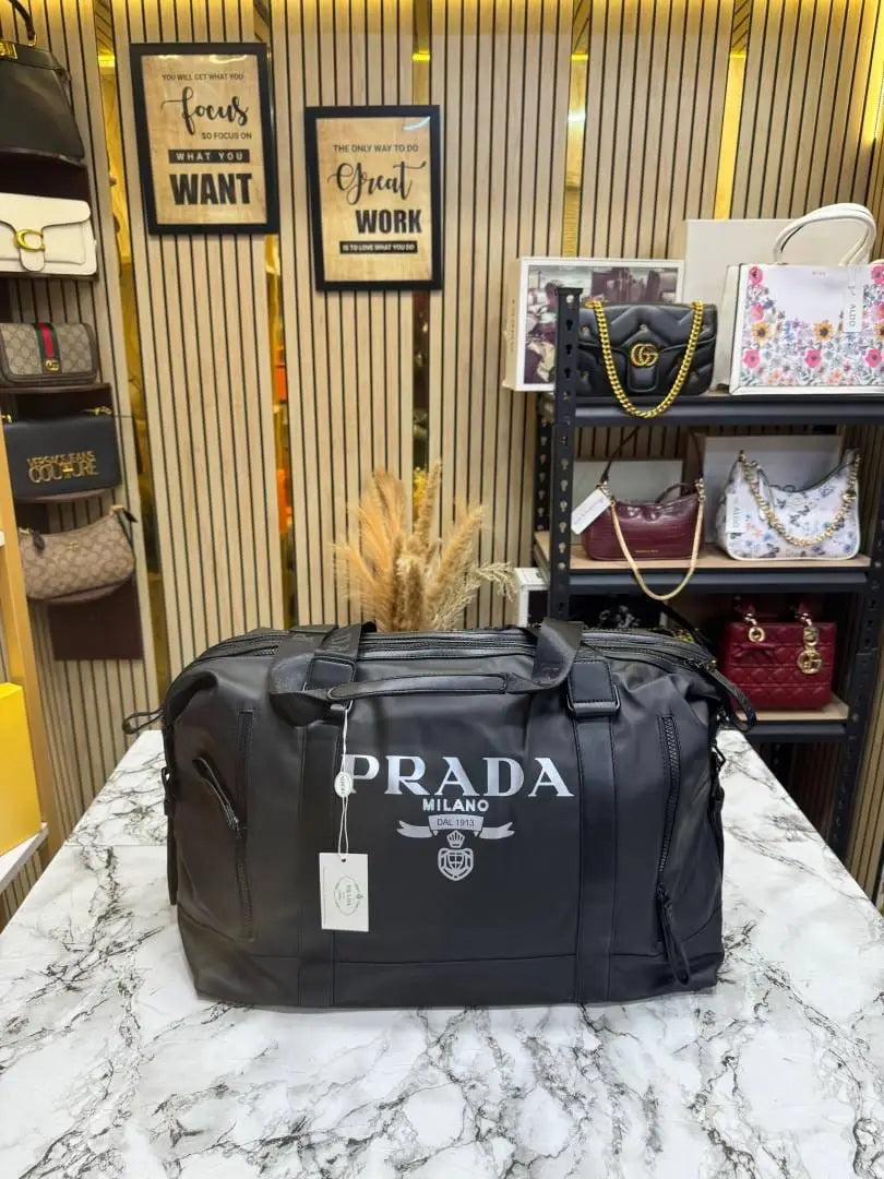 PRADA PREMIUM QUALITY TRAVEL DUFFLE BAG WITH STRAP C-PA1008
