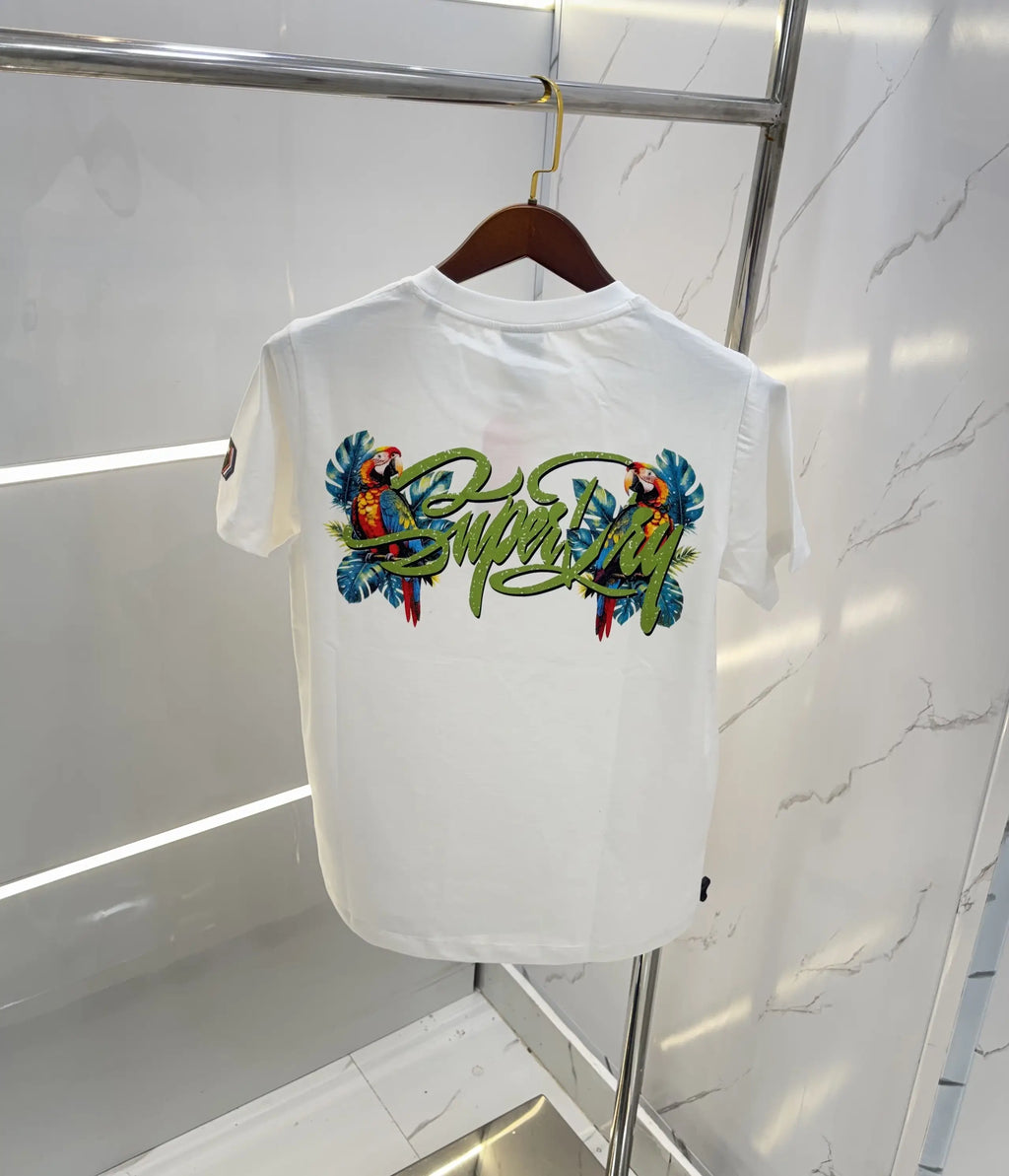 Superdr y White Logo Work Premium T-Shirt