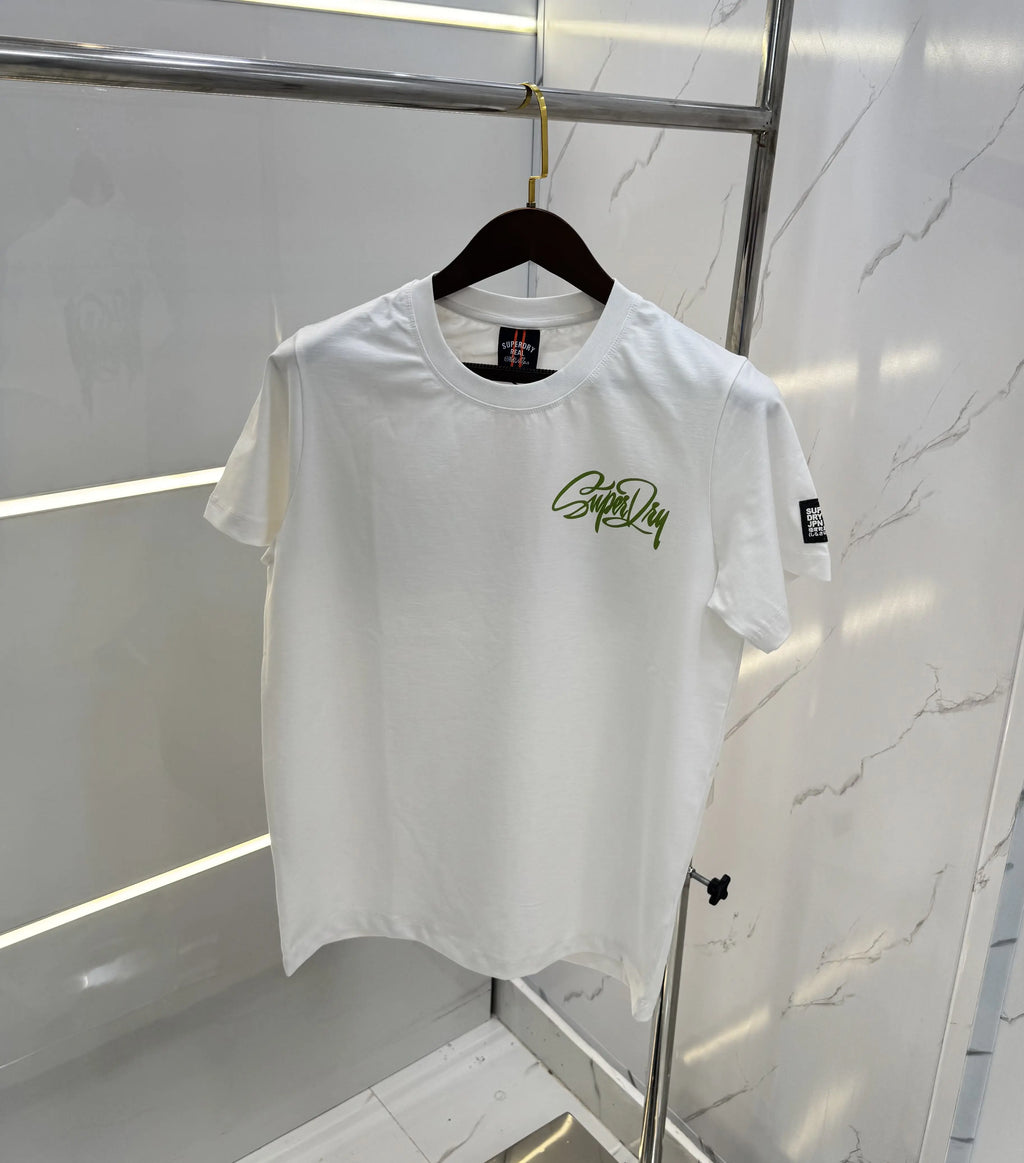 Superdr y White Logo Work Premium T-Shirt