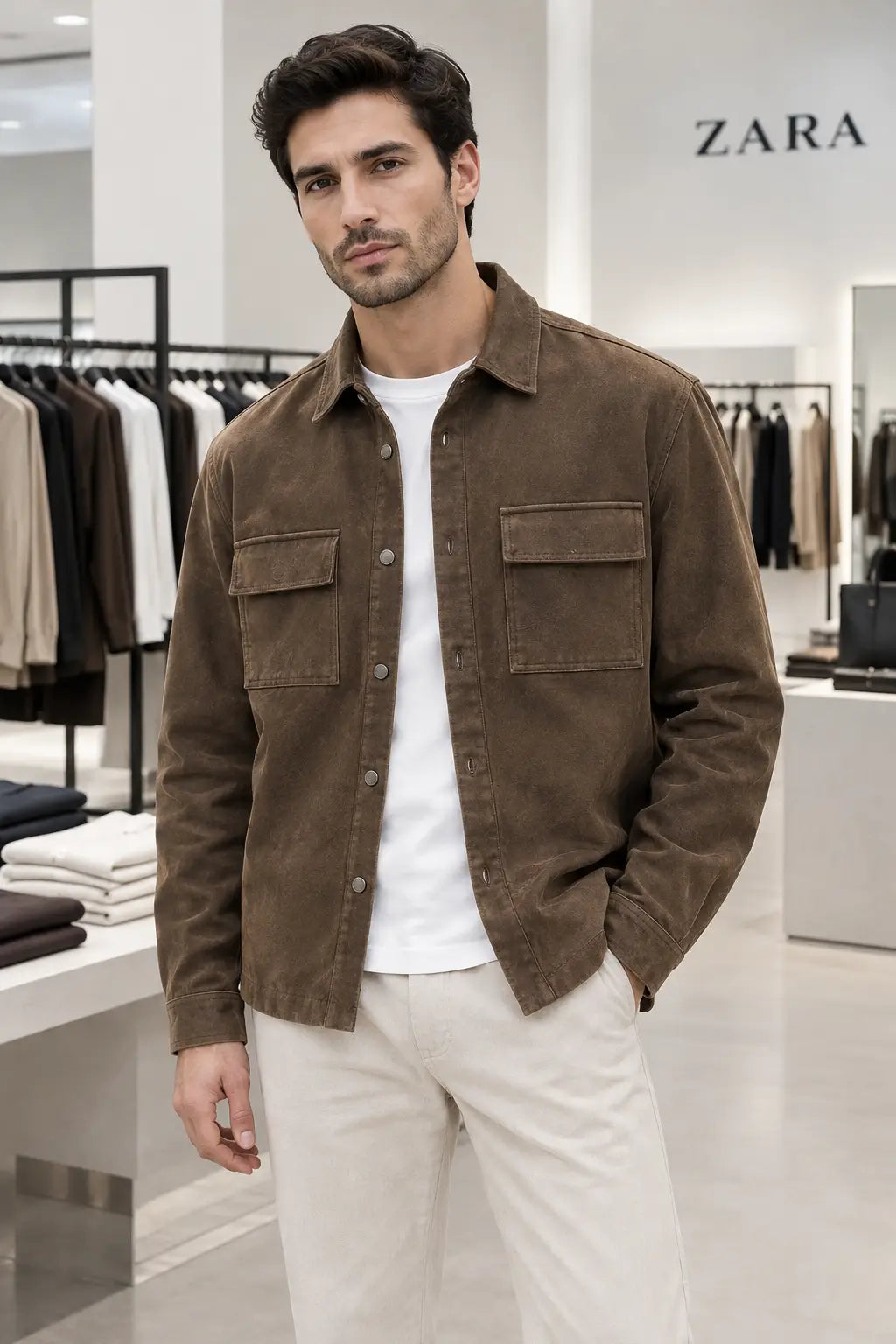 Zar a Brown Designer Premium Bomber Jacket