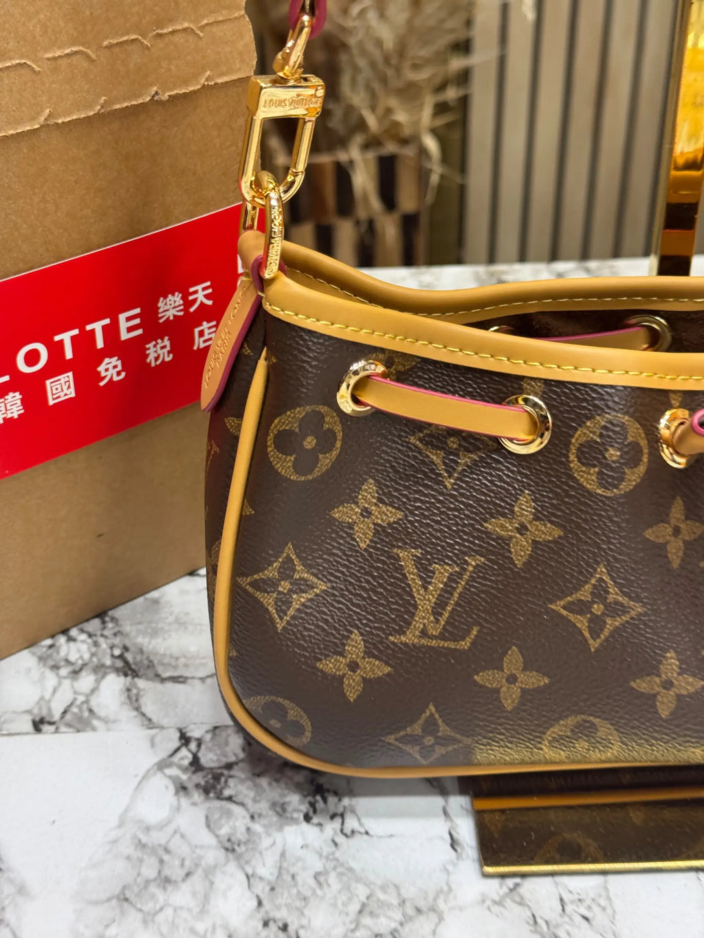 Louis Vuitton Monogram Croissant PM Shoulder Bag With OG Double Box And Carry Bag - Dark Brown M29537