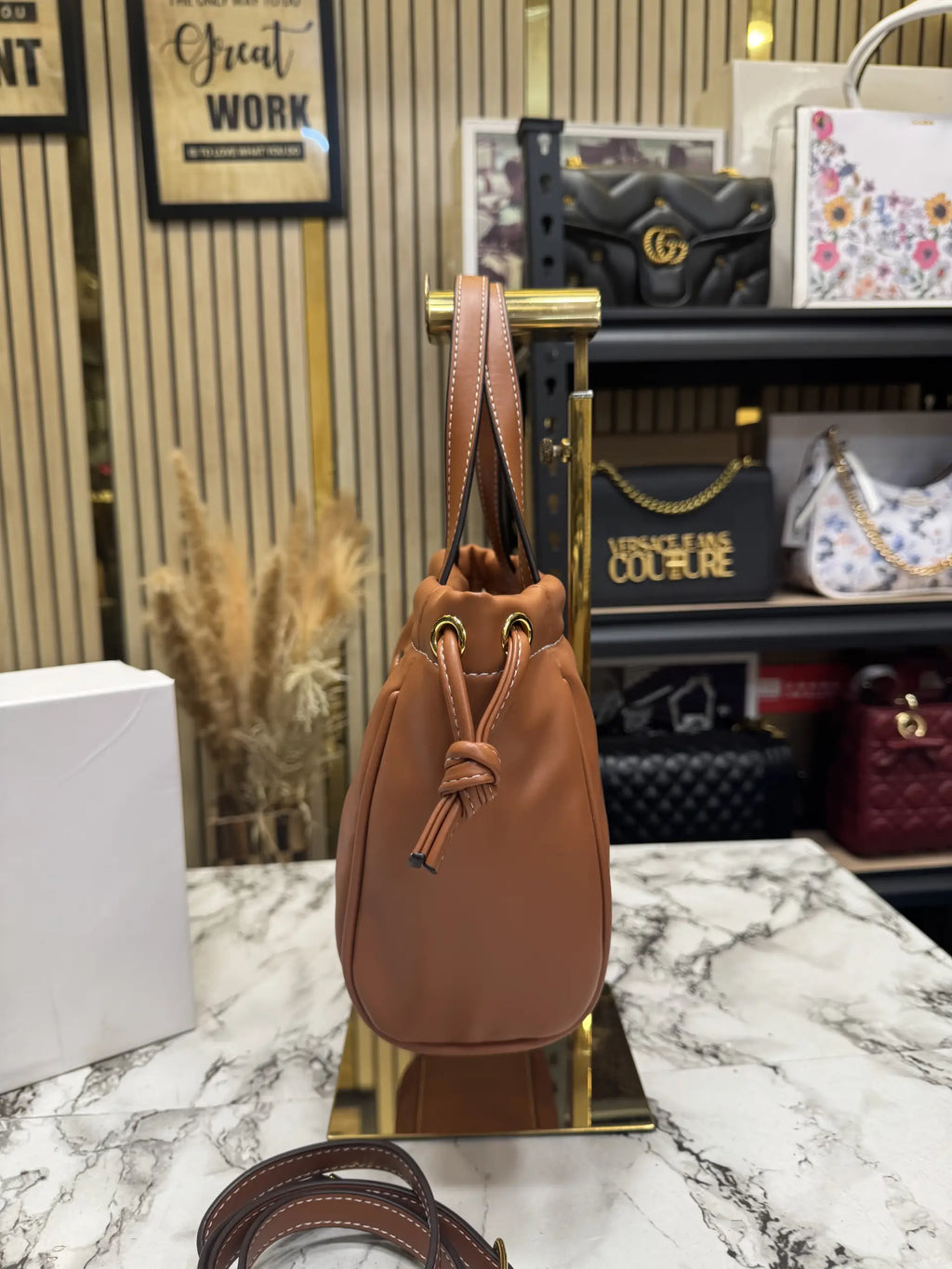 Celine Cabas Cuir Triomphe Bag With OG Box And Dust Bag - Brown