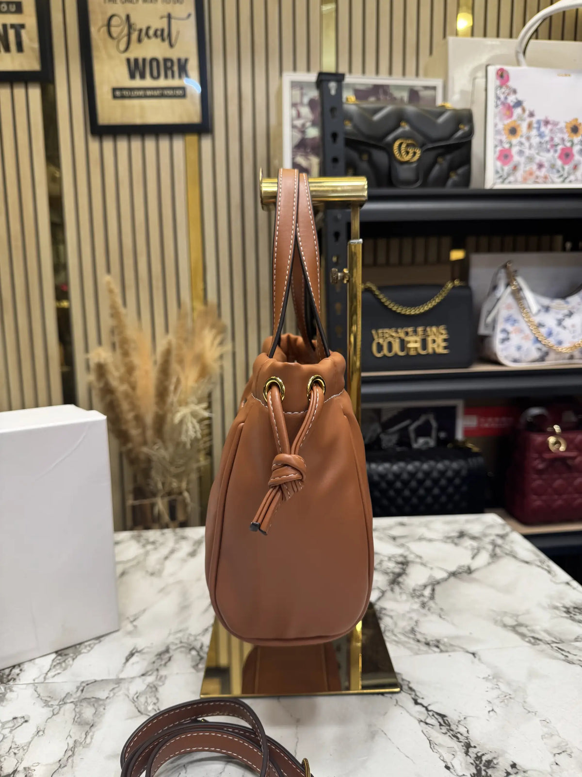 Celine Cabas Cuir Triomphe Bag With OG Box And Dust Bag - Brown
