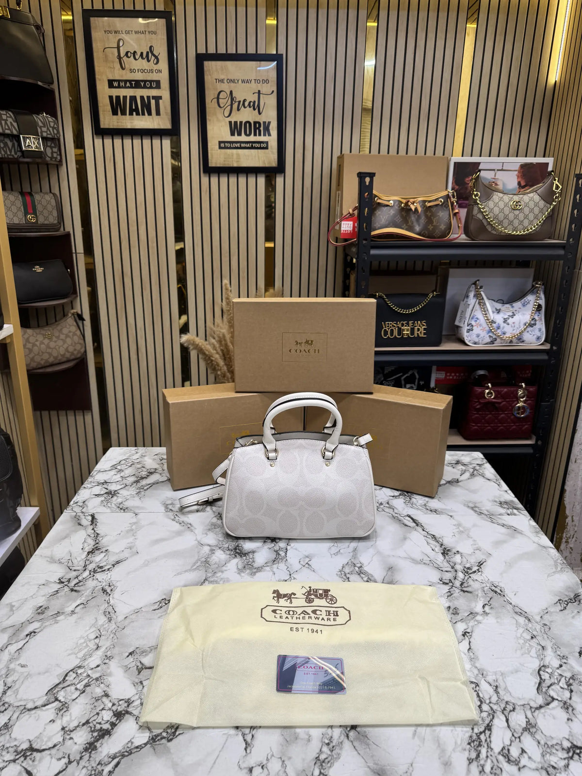 Coach Savannah Carryall Signature Canvas With OG Box And Dust Bag White