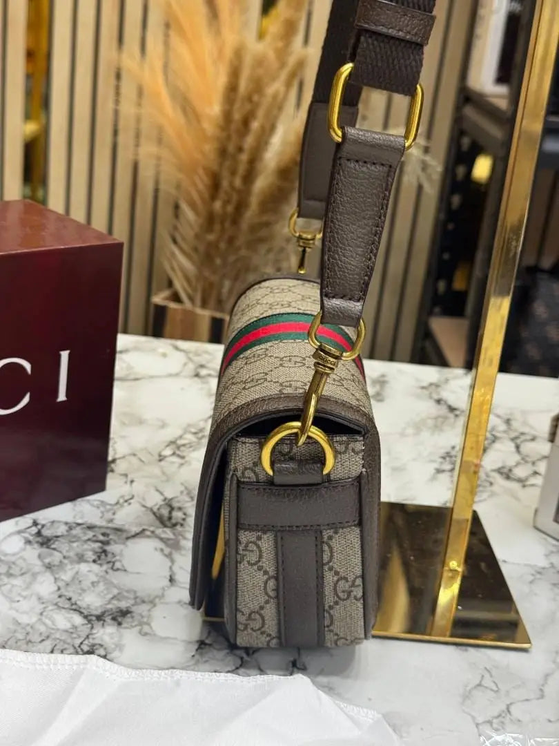 Gucci GG Supreme Ophidia Canvas Shoulder Bag With Double Box Packaging 795466
