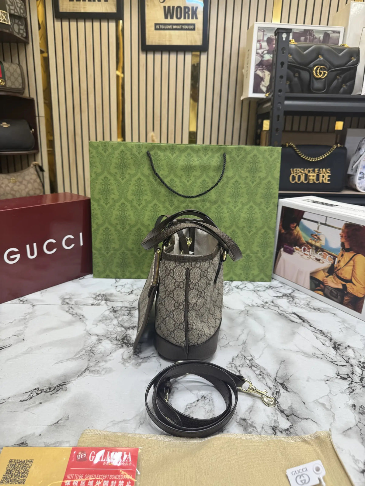 Gucci GG Supreme Canvas Tote Bag With OG Double Box And Carry Bag - 811716