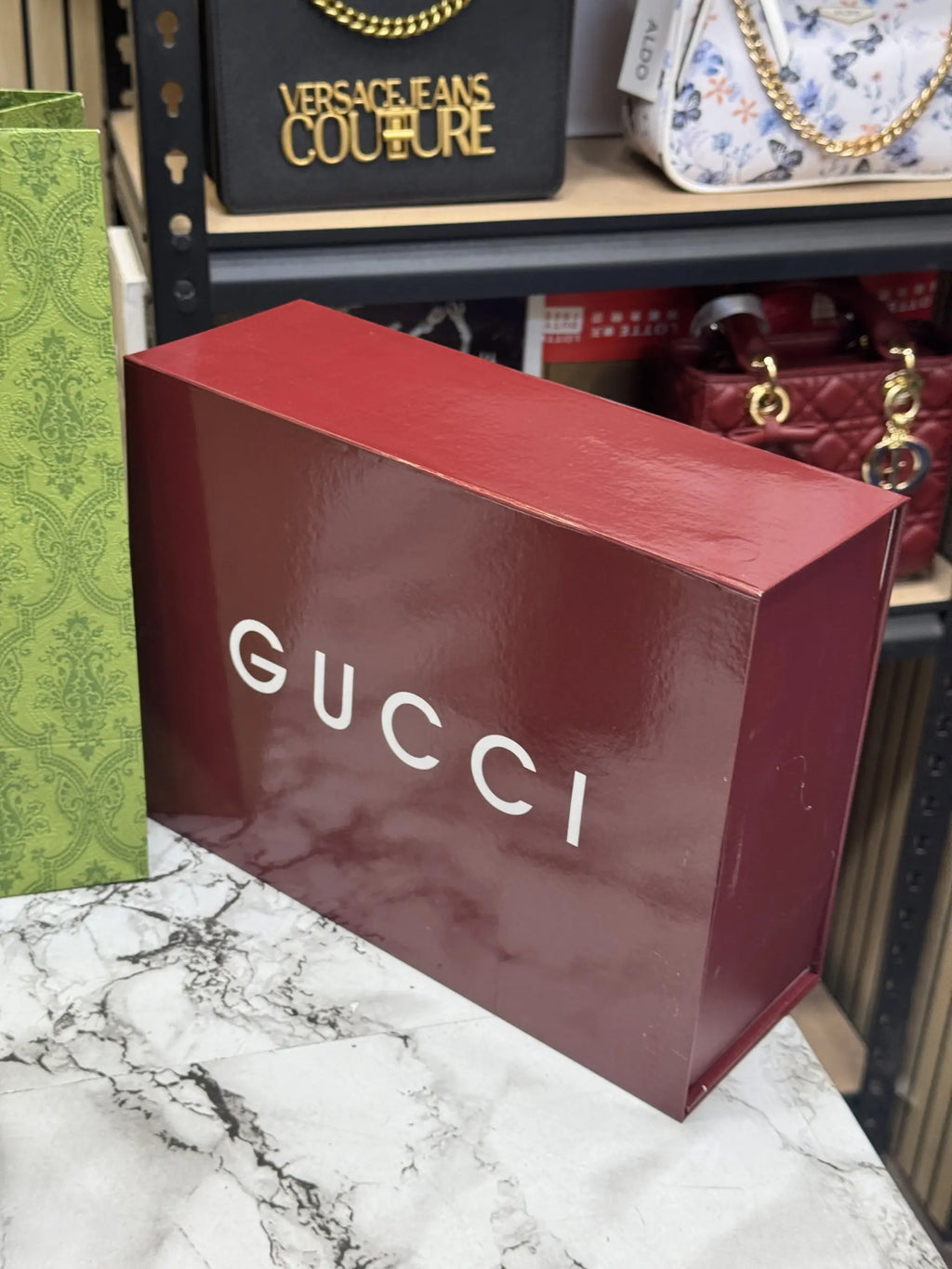 Gucci GG Monogram Chain Shoulder Bag With OG Double Box And Dust Bag Including Carry Bag 731817