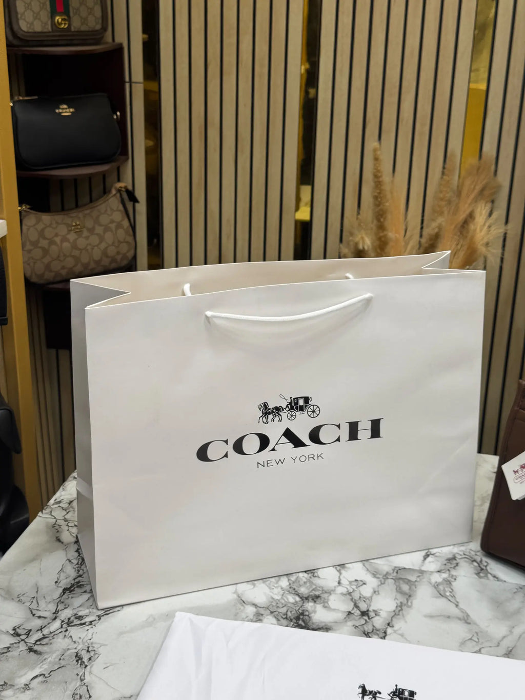 COACH CARGO TOTE IN CANVAS WITH DUST BAG AND CARRY BAG COFFEE 3750