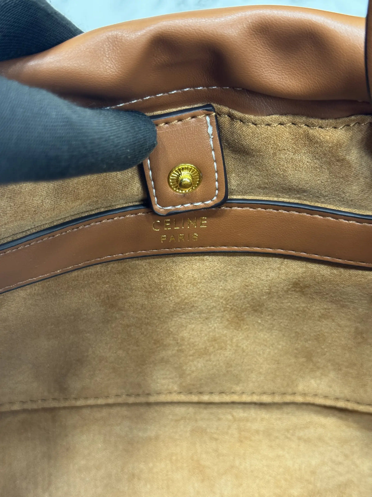 Celine Cabas Cuir Triomphe Bag With OG Box And Dust Bag - Brown