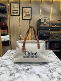 Chloe Woody Canvas Medium Logo Tote Bag  355