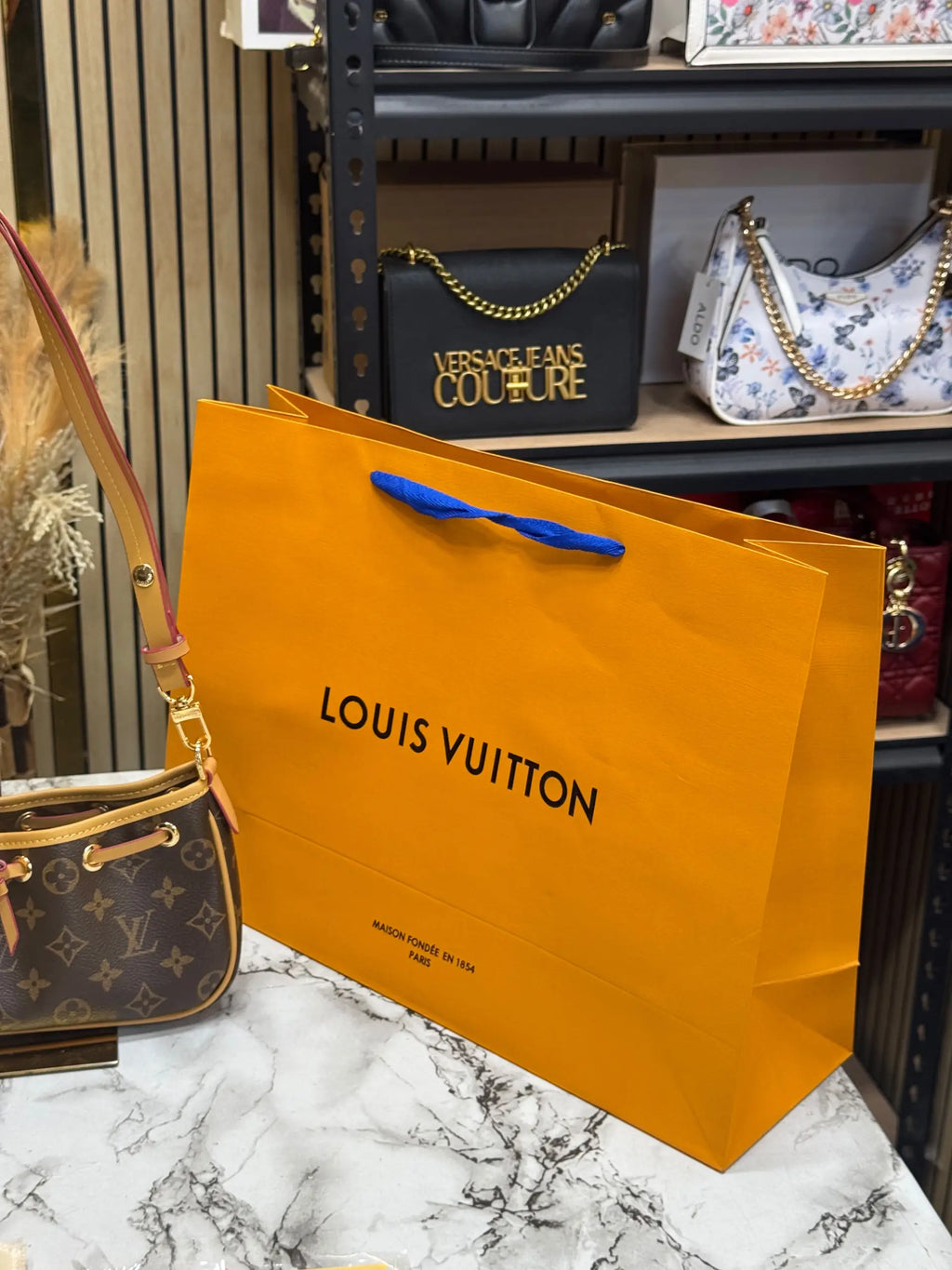 Louis Vuitton Monogram Croissant PM Shoulder Bag With OG Double Box And Carry Bag - Dark Brown M29537