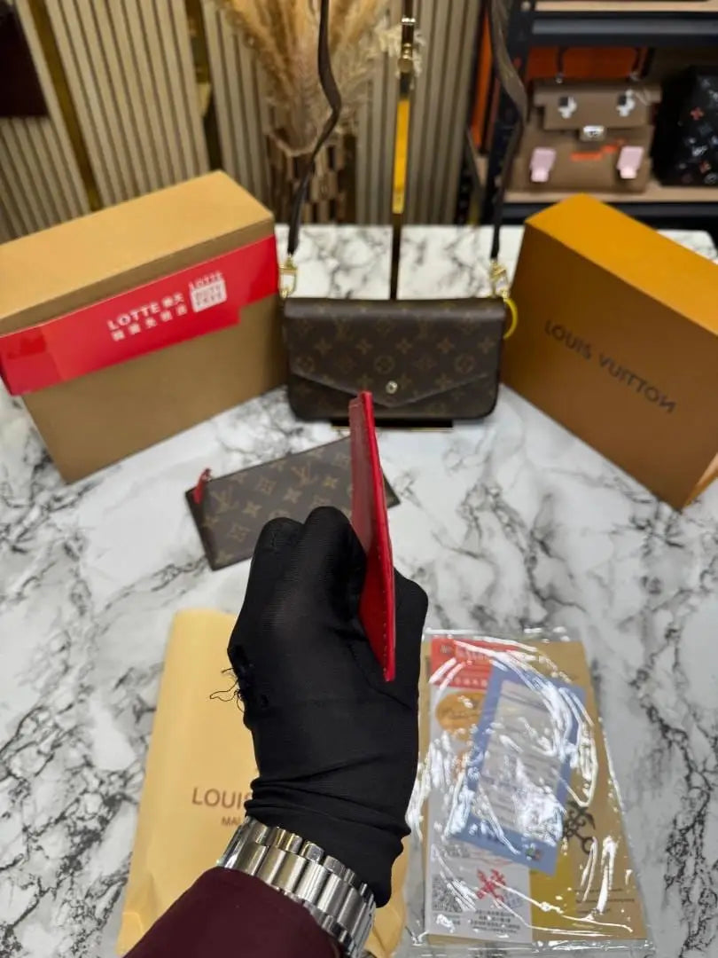 Louis Vuitton Pochette Felicie Three In One With Double Box And Dust Bag