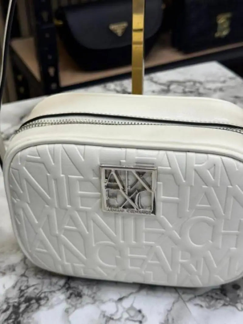 Armani Exchange Essential Logo Crossbody Bag Premium Quality With Dust Bag White