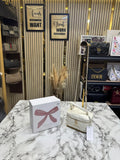 Charles  Keith Alva Quilted Top Handle Bag With OG box  White