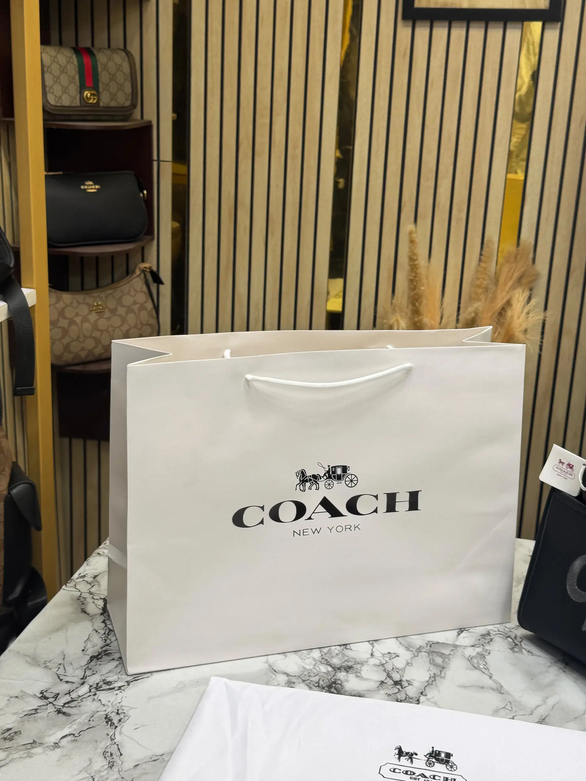 COACCH CARGO TOTE IN CANVAS WITH DUST BAG AND CARRY BAG BLACK 3750
