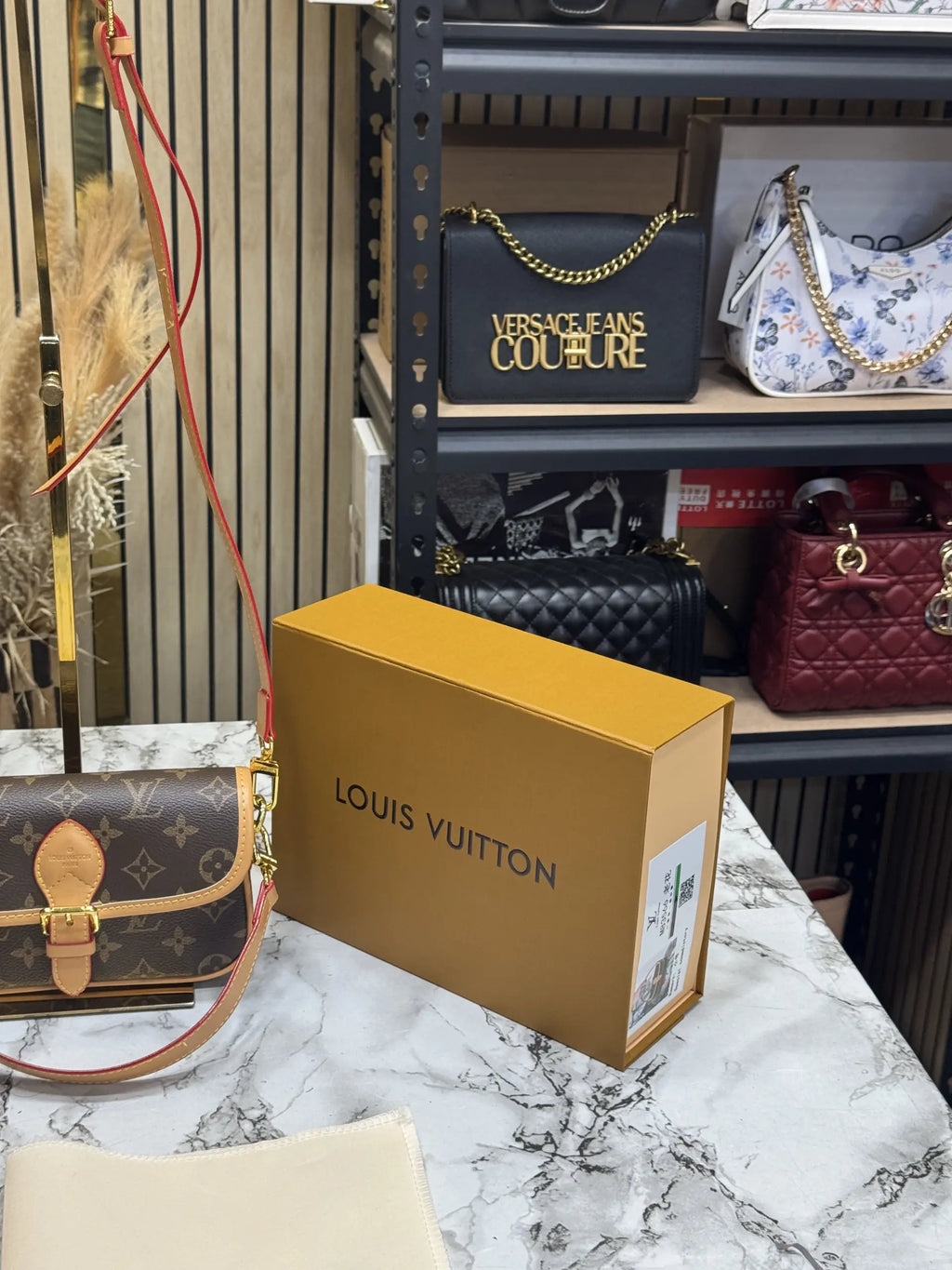 Louis Vuitton Monogram Saint Cloud Crossbody Bag With OG Double Box And Dust Bag  Brown