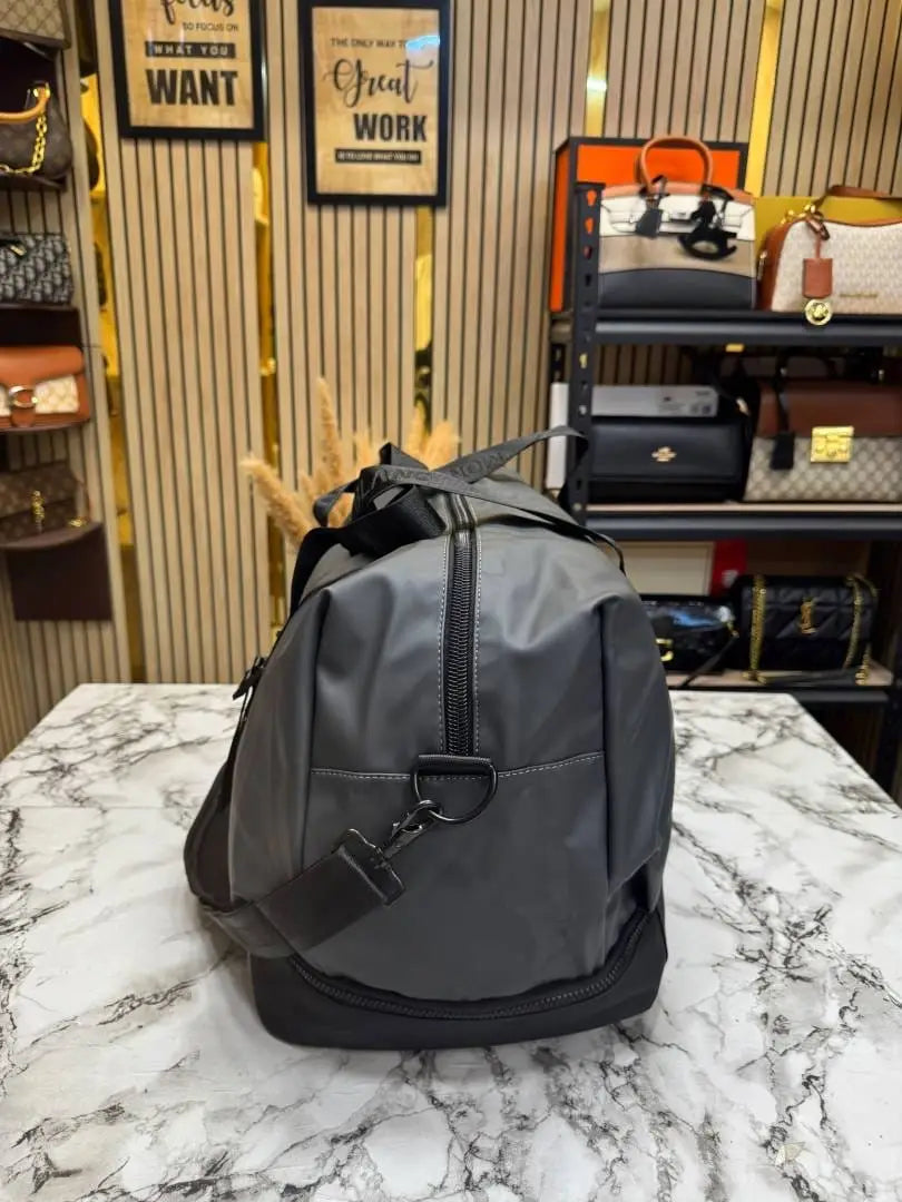 Mont Blanc Urban Travel Duffle Bag With Detachable Shoulder Strap M16007 Grey