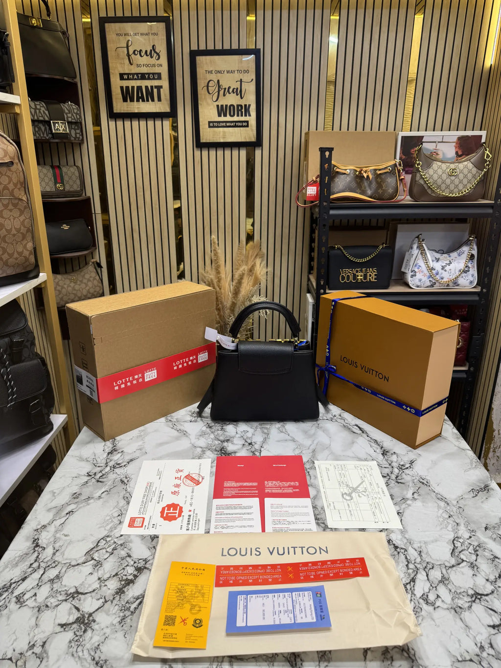 Louis Vuitton Capucines BB Black With Double Box Bill And Dust Bag LOTTE QUALITY
