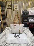 Michael Kors Jet Set Travel Large Logo Tote Bag  With Dust Bag  Biege Brown