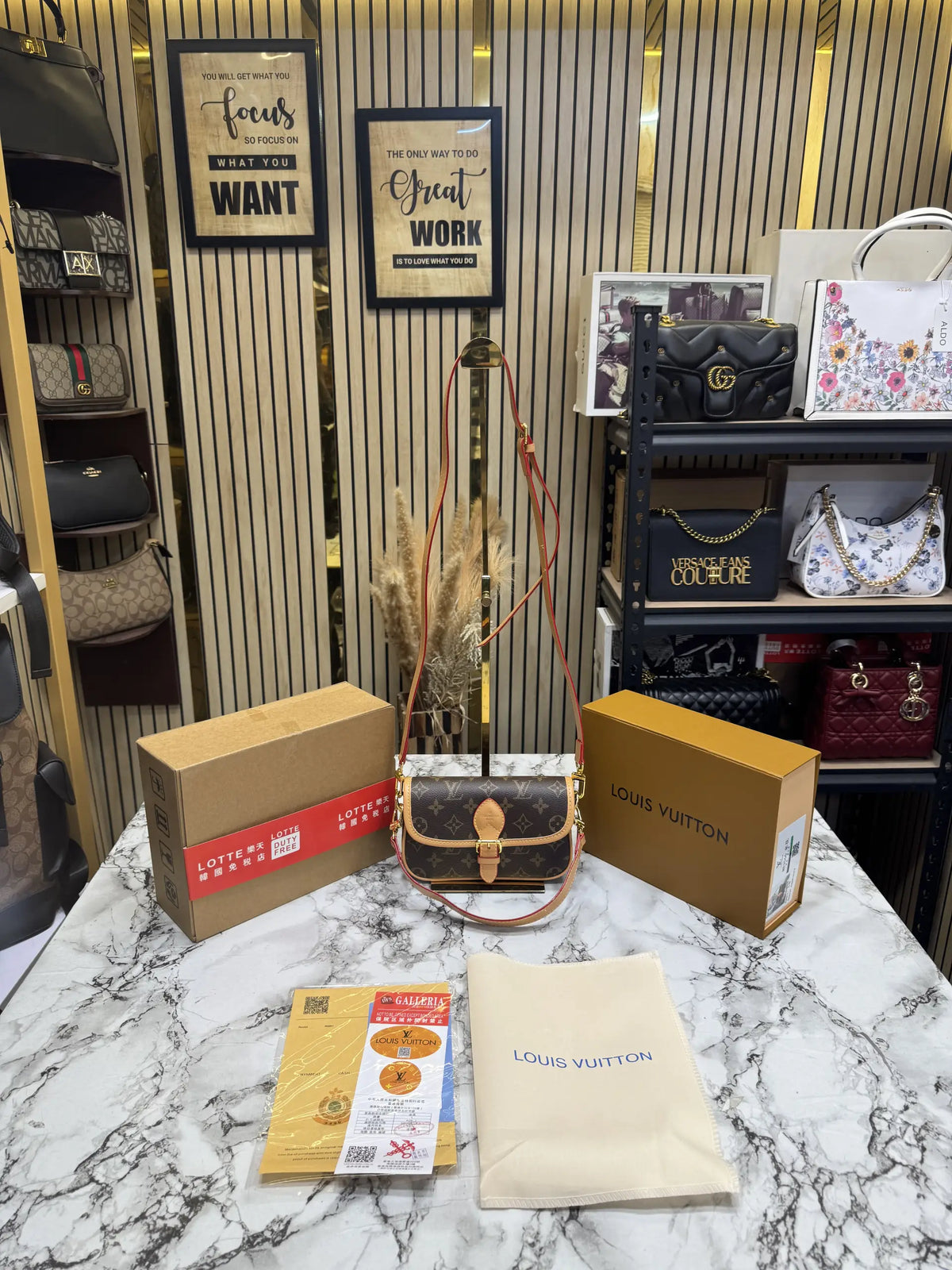 Louis Vuitton Monogram Saint Cloud Crossbody Bag With OG Double Box And Dust Bag  Brown