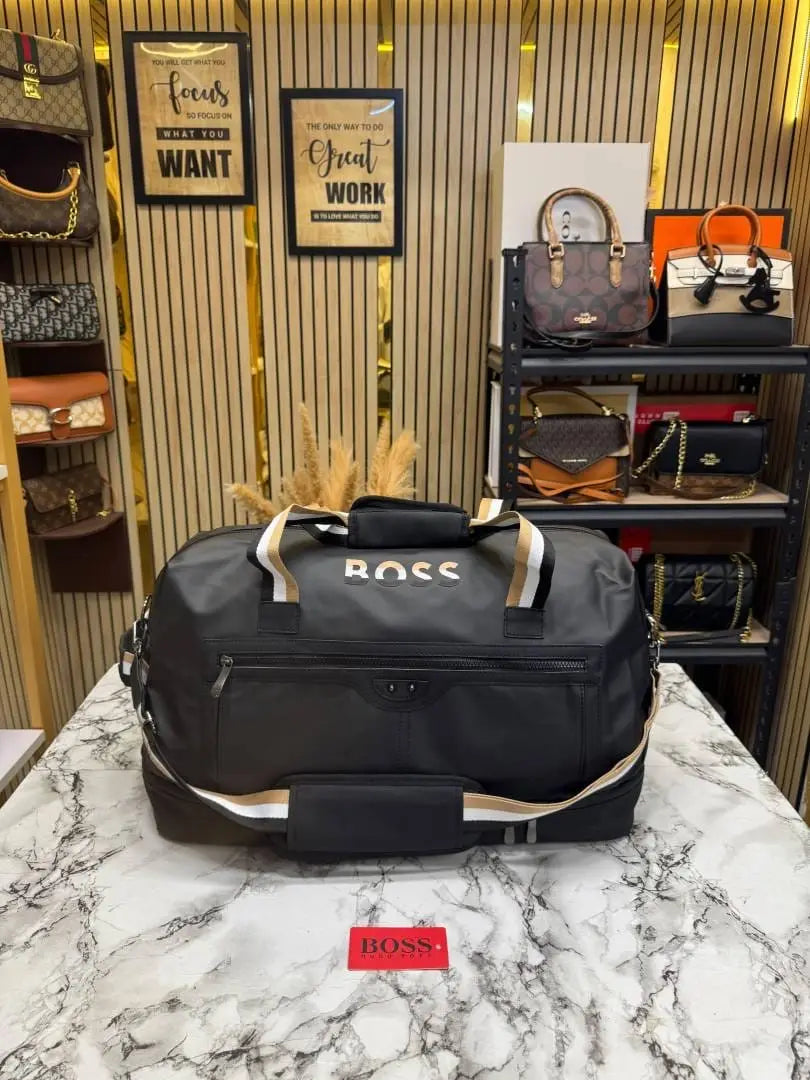 Hugo Boss Premium Weekender Travel Duffle Bag With Adjustable Shoulder Strap BS16006-B