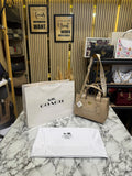 COACH CARGO TOTE IN CANVAS WITH DUST BAG AND CARRY BAG APRICOT 3750