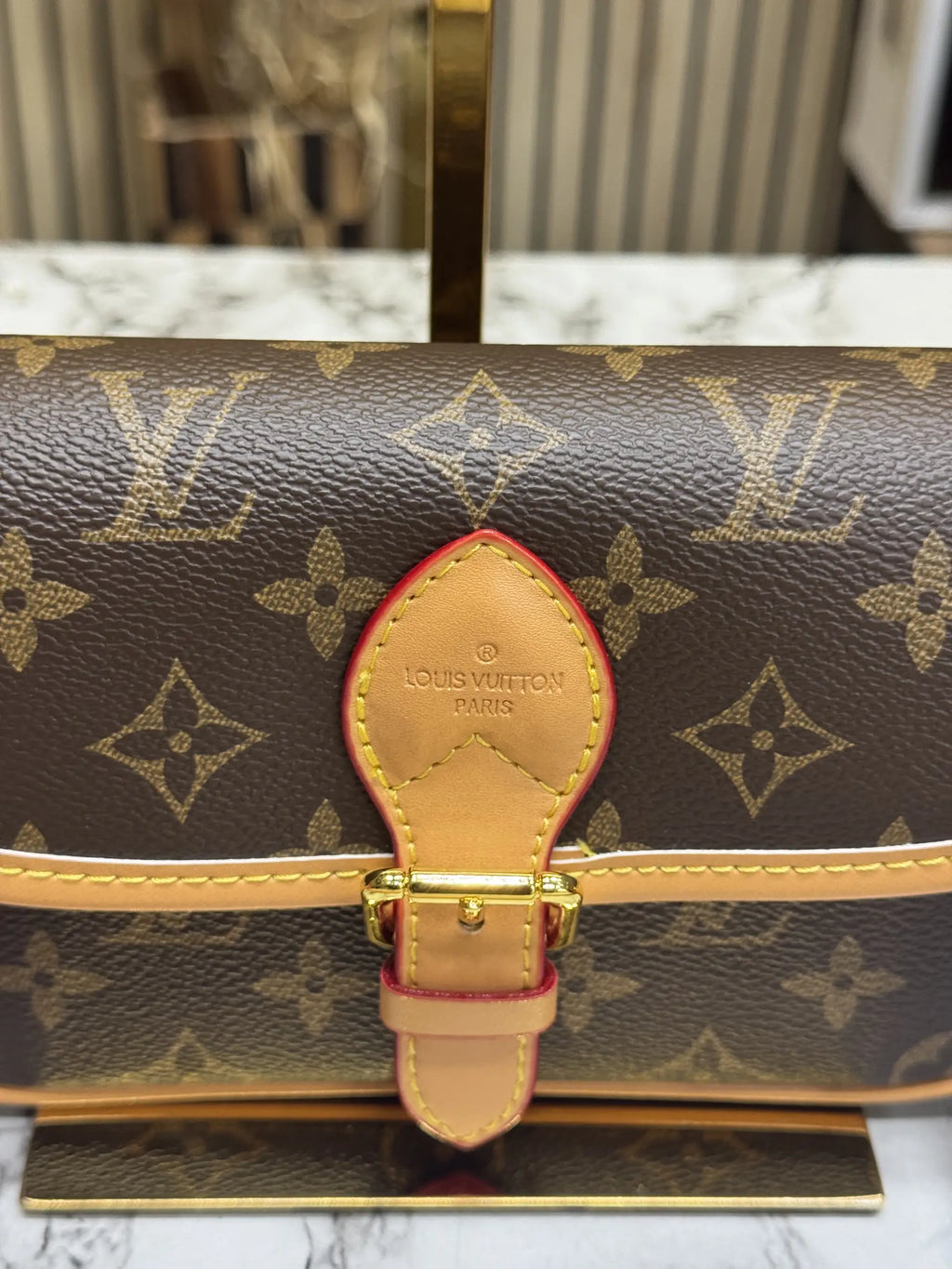 Louis Vuitton Monogram Saint Cloud Crossbody Bag With OG Double Box And Dust Bag  Brown
