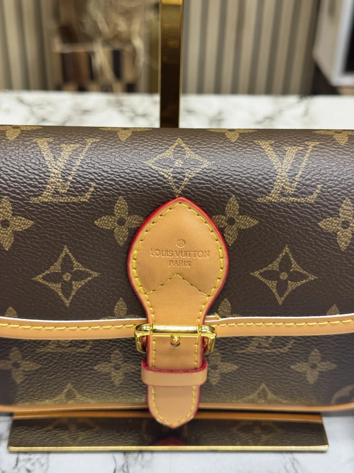 Louis Vuitton Monogram Saint Cloud Crossbody Bag With OG Double Box And Dust Bag  Brown